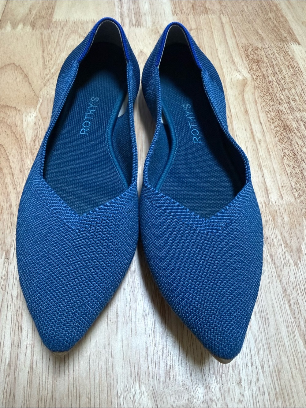 Rothy's Women's Pointed Flat in Ocean Blue